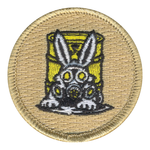Radioactive Rabbit Patrol Patch - embroidered 2 in round
