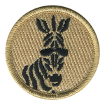 Cool Zebra Patrol Patch - embroidered 2 in round