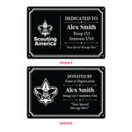 Scouting America Custom Metal Engraved Plate - Dedicated To