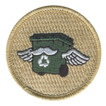Flying Dumpster Patrol Patch - embroidered 2 in round