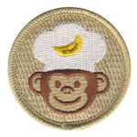 Monkey Chef Patrol Patch - embroidered 2 in round