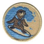 Surfing Sea Lion Patrol Patch - embroidered 2 in round