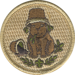 Plant Pot Capybara Patrol Patch - embroidered 2 in round
