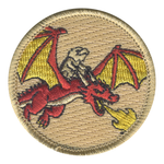 Bearded Dragon Patrol Patch - embroidered 2 in round