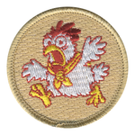 Crazy Chicken Patrol Patch - embroidered 2 in round
