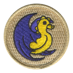 Rubber Duck Dragon Patrol Patch - embroidered 2 in round