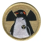 Radioactive Penguin Patrol Patch - embroidered 2 in round