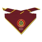 Scouting America Unit Commissioner Neckerchief - Build Your Neckerchief (Dark Red with Yellow Piping)