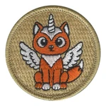 Unicorn Fox Patrol Patch - embroidered 2 in round