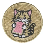Toaster Tart Cat Patrol Patch - embroidered 2 in round