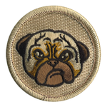 Pug Scout Patrol Patch - embroidered 2 inch round