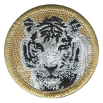 White Tiger Scout Patrol Patch - embroidered 2 inch round