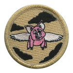 Flying Pig Scout Patrol Patch - embroidered 2 inch round