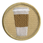 Coffee Cup with Sleeve Scout Patrol Patch - embroidered 2 inch round