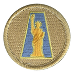 Lady Liberty Scout Patrol Patch - embroidered 2 inch round