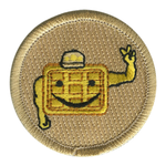Waffle Man Scout Patrol Patch - embroidered 2 inch round