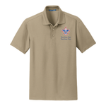 Grid Wicking Polo with Scouting America Logo - Tan