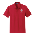 Grid Wicking Polo with Scouting America Logo - Engine Red