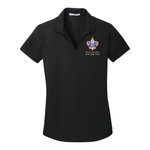 Grid Ladies Wicking Polo with Scouting America Logo - Black