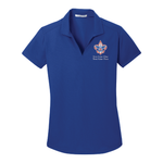 Grid Ladies Wicking Polo with Scouting America Logo - Royal