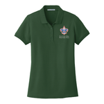 Cotton Pique Ladies Polo with Scouting America Logo - Dark Green