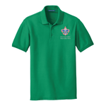 Cotton Pique Mens Polo with Scouting America Logo - Kelly Green
