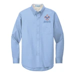 Long Sleeve Easy Care Shirt Men's with Scouting America logo - Light Blue