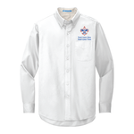 Long Sleeve Easy Care Shirt Men's with Scouting America logo - White