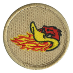 Fire Breathing Duck Scout Patrol Patch - embroidered 2 inch round