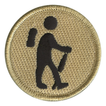 Hiking Scout Patrol Patch - embroidered 2 inch round