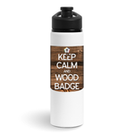 Keep Calm and Wood Badge Steel Water Bottle SP6923