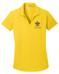 Grid Ladies Wicking Polo with Vintage Scouting logo