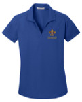 Grid Ladies Wicking Polo with Vintage Scouting logo
