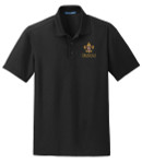 Grid Wicking Polo with Vintage Scouting logo