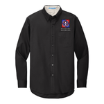 Long Sleeve Easy Care Shirt Men's with Scouting America NYLT Logo - Black