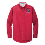 Long Sleeve Easy Care Shirt Men's with Scouting America NYLT Logo - Red