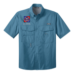 Short Sleeve Fishing Shirt with Scouting America NYLT Logo - Blue Gill