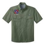 Short Sleeve Fishing Shirt with Scouting America NYLT Logo - Seagrass Green