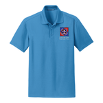 Grid Wicking Polo with Scouting America NYLT Logo - Celadon Blue