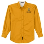 Long Sleeve Easy Care Shirt Men's with Scouting America Sea Scout Logo - Yellow