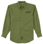Long Sleeve Easy Care Shirt Men's with Scouting America Sea Scout Logo - Olive