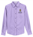 Ladies Long Sleeve Easy Care Shirt with Scouting America Sea Scout Logo - Lilac