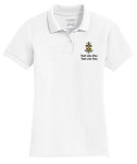 Cotton Pique Polo – Ladies with Scouting America Sea Scout Logo - White
