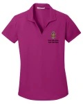 Grid Ladies Wicking Polo with Scouting America Sea Scout Logo - Purple