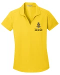 Grid Ladies Wicking Polo with Scouting America Sea Scout Logo - Yellow