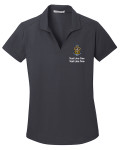 Grid Ladies Wicking Polo with Scouting America Sea Scout Logo - Charcoal