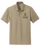 Grid Mens Wicking Polo with Scouting America Sea Scout Logo - Khaki