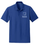 Grid Mens Wicking Polo with Exploring Logo - Royal