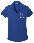 Grid Ladies Wicking Polo with Exploring Logo -Royal