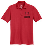 Cotton Pique Polo – Mens with Exploring Logo - Red